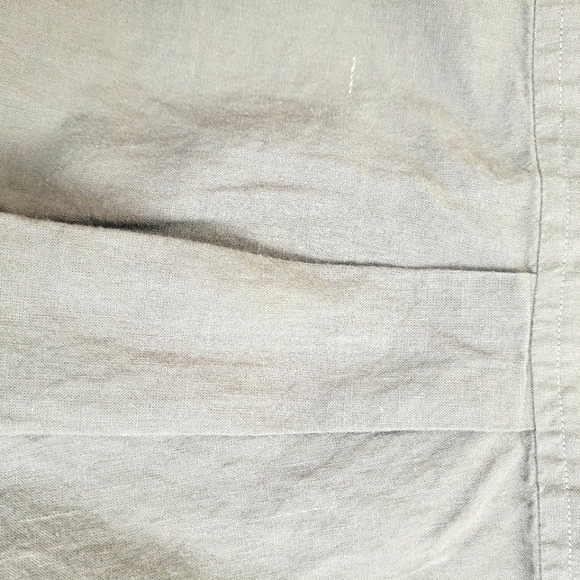 14th And Union Cotton Linen Blend Short Sleeve Button Down Mens Gray Shirt L - Picture 6 of 9